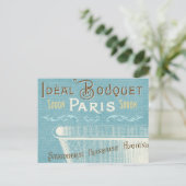 青と白のフランスの浴槽 ポストカード (スタンド正面)