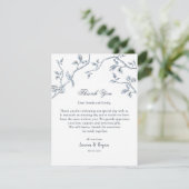 青と白のフランス トワール ウェディング フラット サンキューカード (スタンド正面)