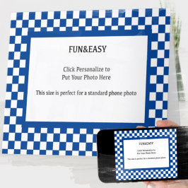 青と白のフレームの写真 カード