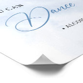 青と白のフローラあなたが踊ることができる私を信頼 ポスター (角)