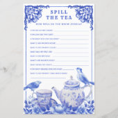 青と白のフローラがシャワーゲームをこぼす (正面)