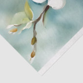 青と白のフローラの切り離しティッシュペーパー 薄葉紙 (詳細)