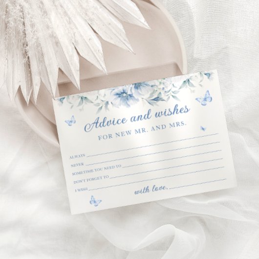 青と白のフローラアドバイスとウィッシュカード