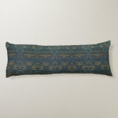 青と白のフローラウィリアムモリスメドウェイ ボディピロー (裏面)