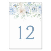 青と白のフローラテーブル番号 テーブルナンバー (裏面)