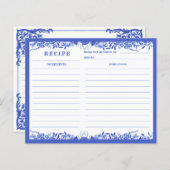 青と白のフローラレシピ (正面/裏面)