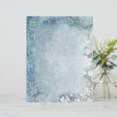 青と白のフローラ旋回スクラップブック紙 (スタンド正面)