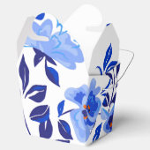 青と白のフローラ特典/ギフトボックス フェイバーボックス (オープン)