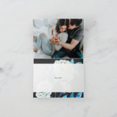 青と白のフローラ結婚のサンキューカード サンキューカード (内部)