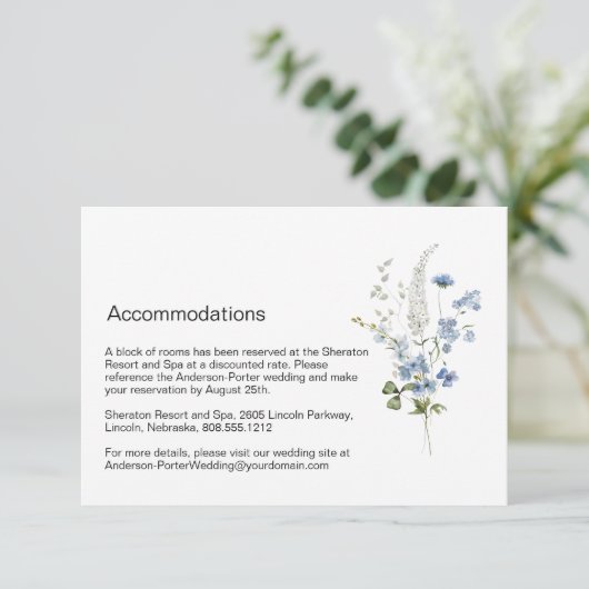 青と白のフローラ・エンクロージャ・カード エンクロージャーカード (スタンド正面)