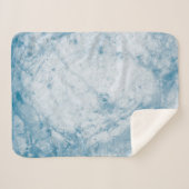 青と白のフローラ シェルパブランケット (正面(横))