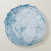 青と白のフローラ ラウンドクッション (裏面)