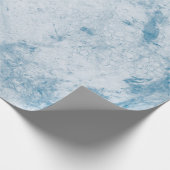 青と白のフローラ ラッピングペーパー (角)