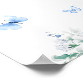 青と白のブライダルシャワーへようこそ ポスター (角)