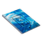 青と白のブレンド抽象芸術アート ノートブック (右側)