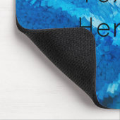 青と白のブレンド抽象芸術アート マウスパッド (コーナー)