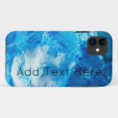 青と白のブレンド抽象芸術アート Case-Mate iPhoneケース (裏面(横))