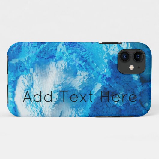 青と白のブレンド抽象芸術アート Case-Mate iPhoneケース (裏面(横))