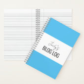 青と白のブログスパイラルノートブック ノートブック (内側)