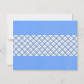 青と白のプレイドパーティー招待状 招待状 (裏面)