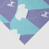 青と白のプードルスカートのパターン 薄葉紙 (詳細)