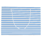 青と白のベビストライプのーシャワー ラージペーパーバッグ (裏面)