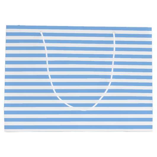 青と白のベビストライプのーシャワー ラージペーパーバッグ (裏面)