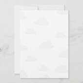 青と白のベビーシャワー招待状 招待状 (裏面)