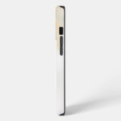 青と白のペイントの抽象的な大理石 iPhoneケース (左側面)