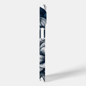 青と白のボヘミアン フラワープリント Case-Mate iPhoneケース (裏面 / 右)