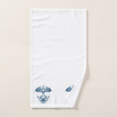 青と白のボー航海のトいかり バスタオルセット (ハンドタオル)