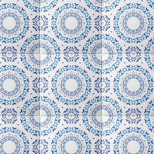 青と白のポルトガ地中海のルのアズレジョ タイル
