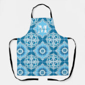 💙🤍青と白のポルト・アズレホス エプロン (正面)