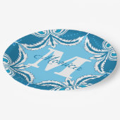 💙🤍青と白のポルト・アズレホス ペーパープレート (アングル)