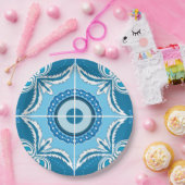 💙🤍青と白のポルト・アズレホス ペーパープレート (パーティー)