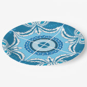 💙🤍青と白のポルト・アズレホス ペーパープレート (アングル)