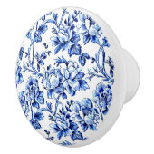 青と白のマグノリアスToile de Jouy セラミックノブ (右)