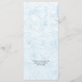 青と白のミニマリストのメニューリスト メニュー (裏面)