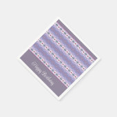 青と白のメイブデザイナー スタンダードカクテルナプキン (角)