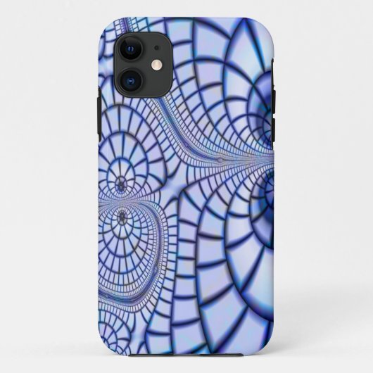 青と白のモザイク Case-Mate iPhoneケース (裏面)