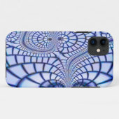 青と白のモザイク Case-Mate iPhoneケース (裏面(横))