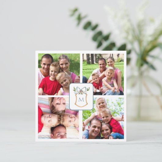 青と白のモノグラムの紋章4枚の写真 シーズンカード (スタンド正面)