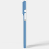 青と白のモノグラムストライプ Case-Mate iPhoneケース (裏面 / 左)