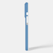 青と白のモノグラムストライプ Case-Mate iPhoneケース (裏面 / 左)