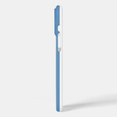 青と白のモノグラムストライプ Case-Mate iPhoneケース (裏面 / 左)