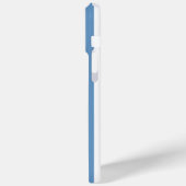 青と白のモノグラムストライプ Case-Mate iPhoneケース (裏面 / 左)