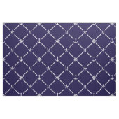 青と白のモノグラム航海の ファブリック (ファットクウォーター)