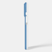 青と白のモノグラム ストライプ Case-Mate iPhoneケース (裏面 / 左)