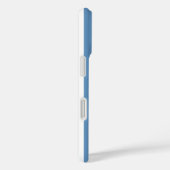 青と白のモノグラム ストライプ Case-Mate iPhoneケース (裏面 / 右)