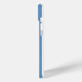 青と白のモノグラム ストライプ Case-Mate iPhoneケース (裏面 / 左)